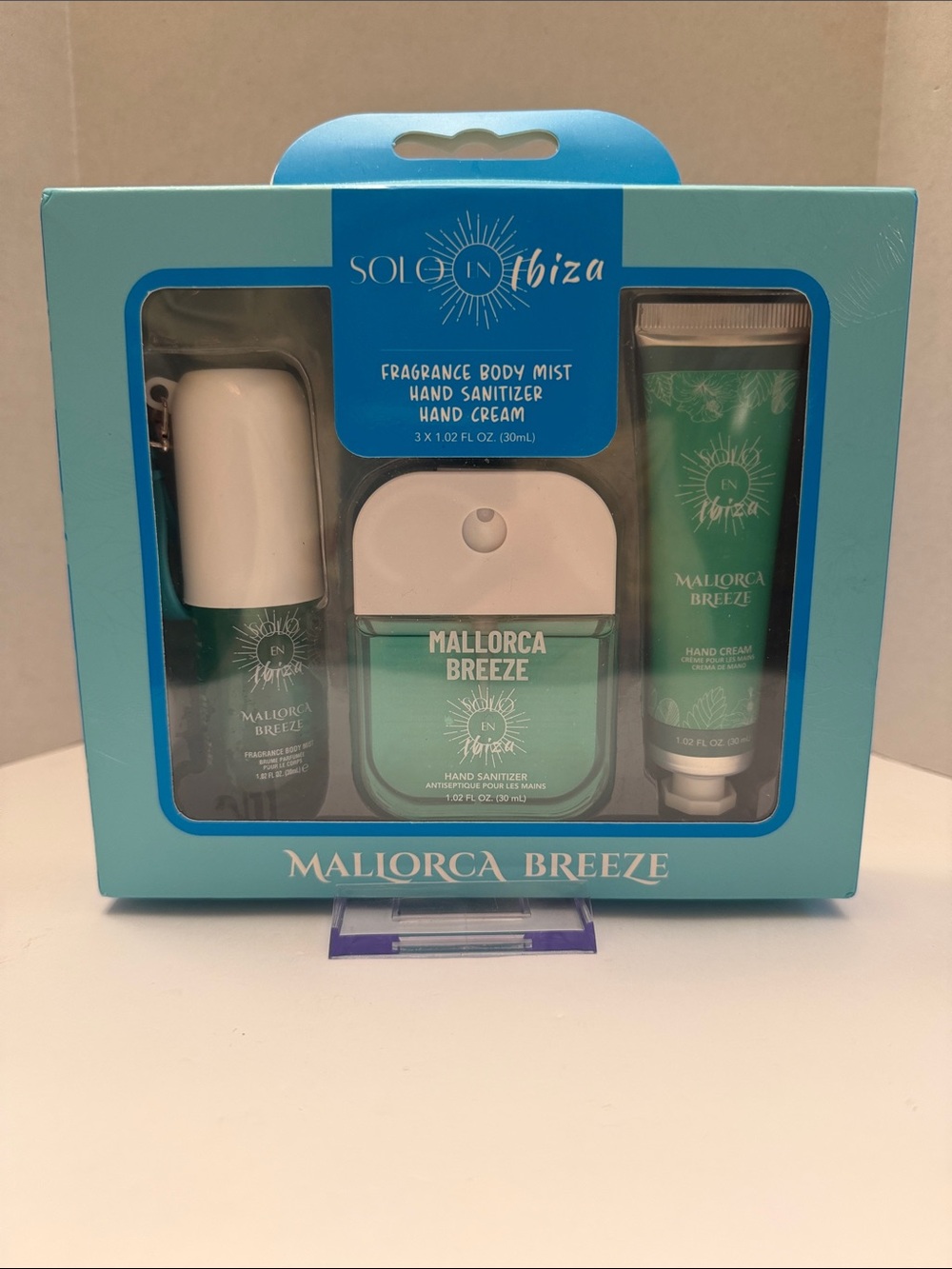 Mallorca Breeze Fragrance Body Mist, Hand Sanitizer & Hand Cream Set